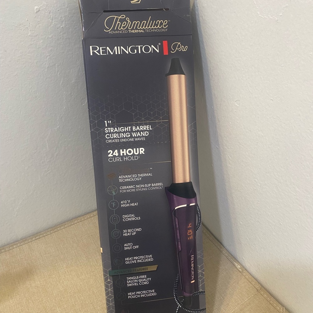 Remington Thermoluxe Curling Wand - Purple and Gold